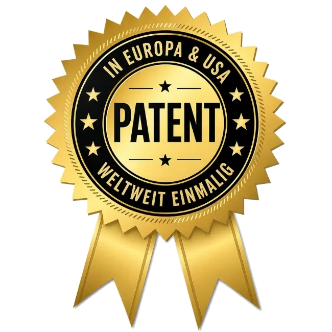 Patentiert in Europa und USA – weltweit einmalig